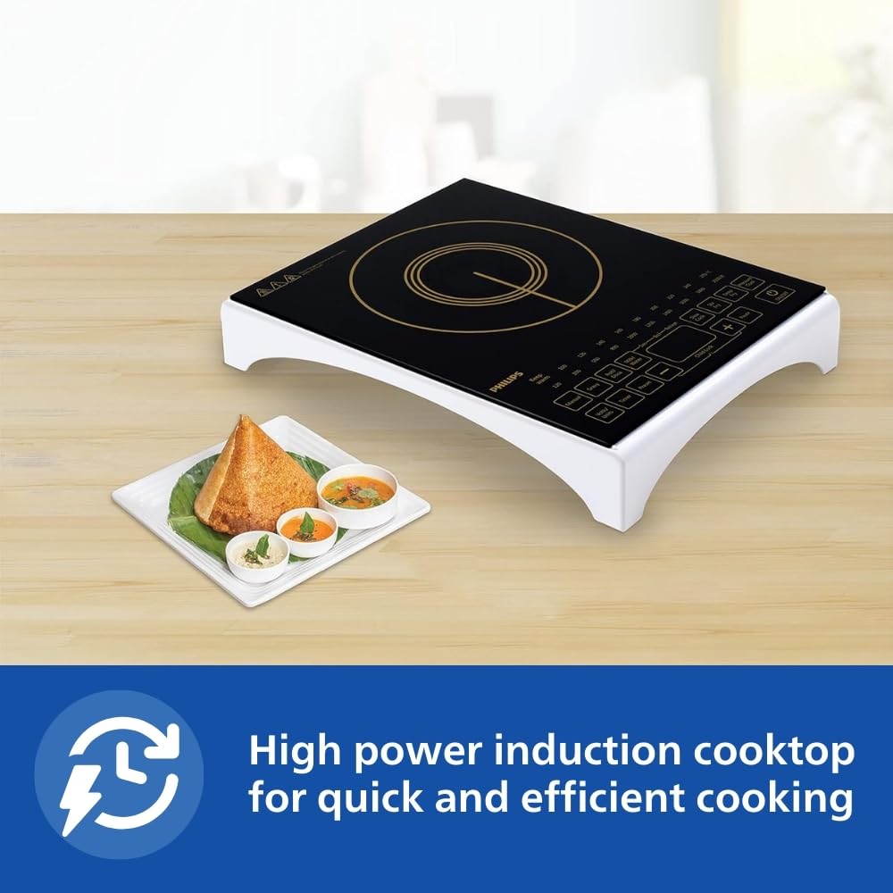PHILIPS 2100 W Induction Cooktop Push Button (Black, HD4928/01) - Slide 5