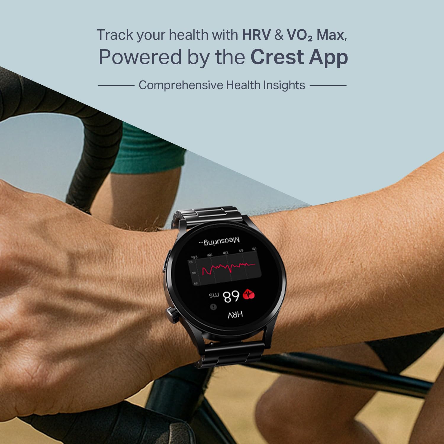 Boat Chrome Horizon, Premium Metal Body, Video Watch Faces, 1.51”(3.83cm) AMOLED Round Display, HRV &amp; VO2 Max, Auto-Activity Detection, ASAP Charge, HRV Smartwatch for Men &amp; Women (Coco Brown) - Slide 4