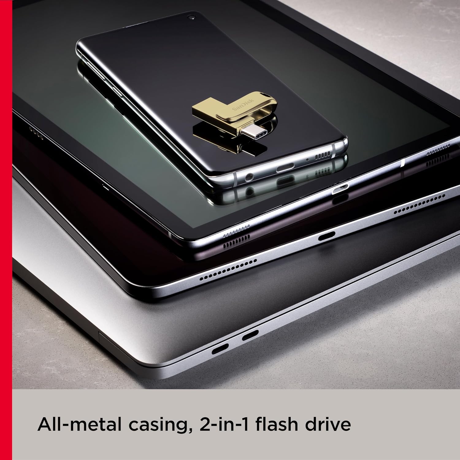SANDISK Ultra Dual Drive Luxe Type-C 512GB, OTG, Upto 400MB/s, Pendrive, Silver, 5Y Warranty (SDDDC4-512G-I35) - Slide 3