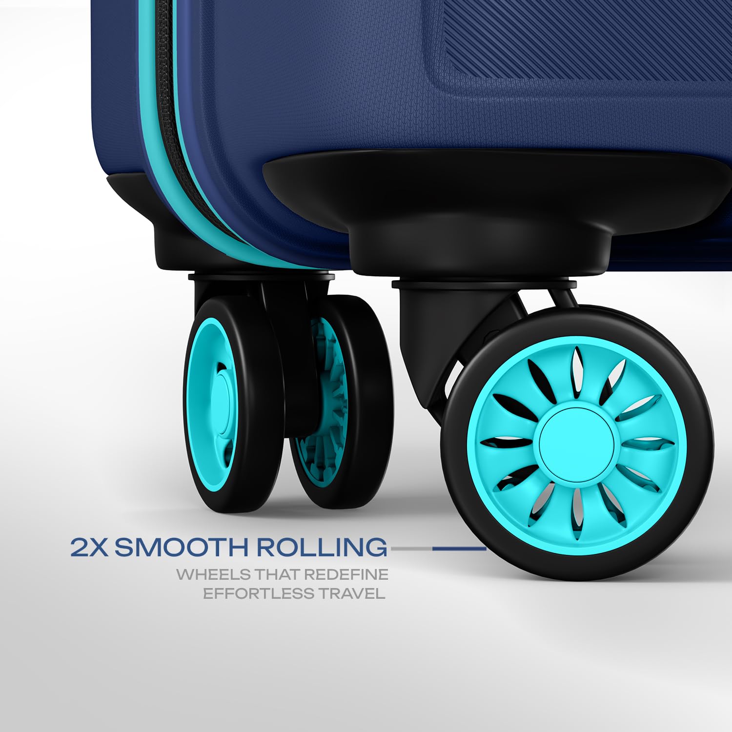 Magnum by Safari Hard Body Set of 3 Luggage 4 Wheels - Magnum Zeno (Small 55cm | Medium 66cm | Large 75cm) 4W - Blue - Slide 3