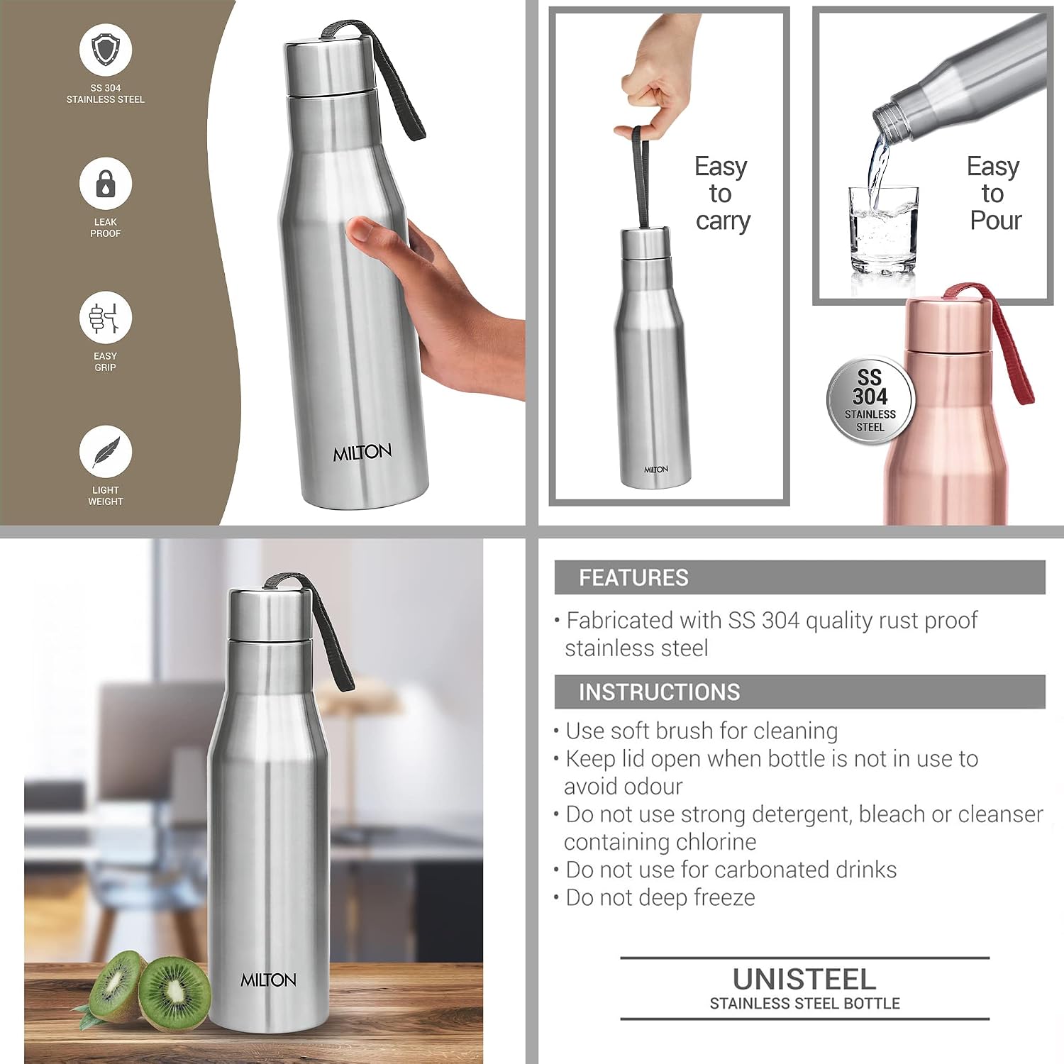 MILTON GO ELE KETTLE 1200+SUPER 750 Beverage Maker (1.2 L, Silver) - Slide 4