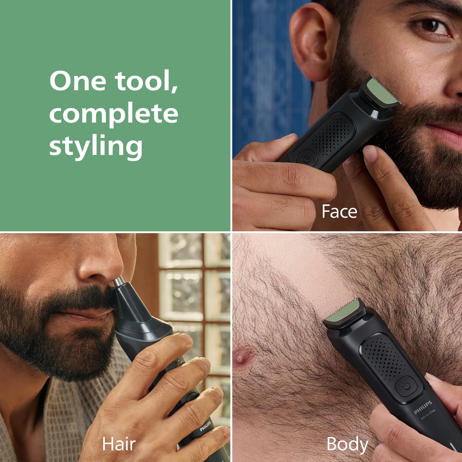 PHILIPS MG3911/15 Fully Waterproof Trimmer 60 min  Runtime 5 Length Settings (Grey) - Slide 4
